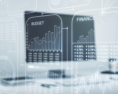 Finance dashboard with graphs and analytics charts